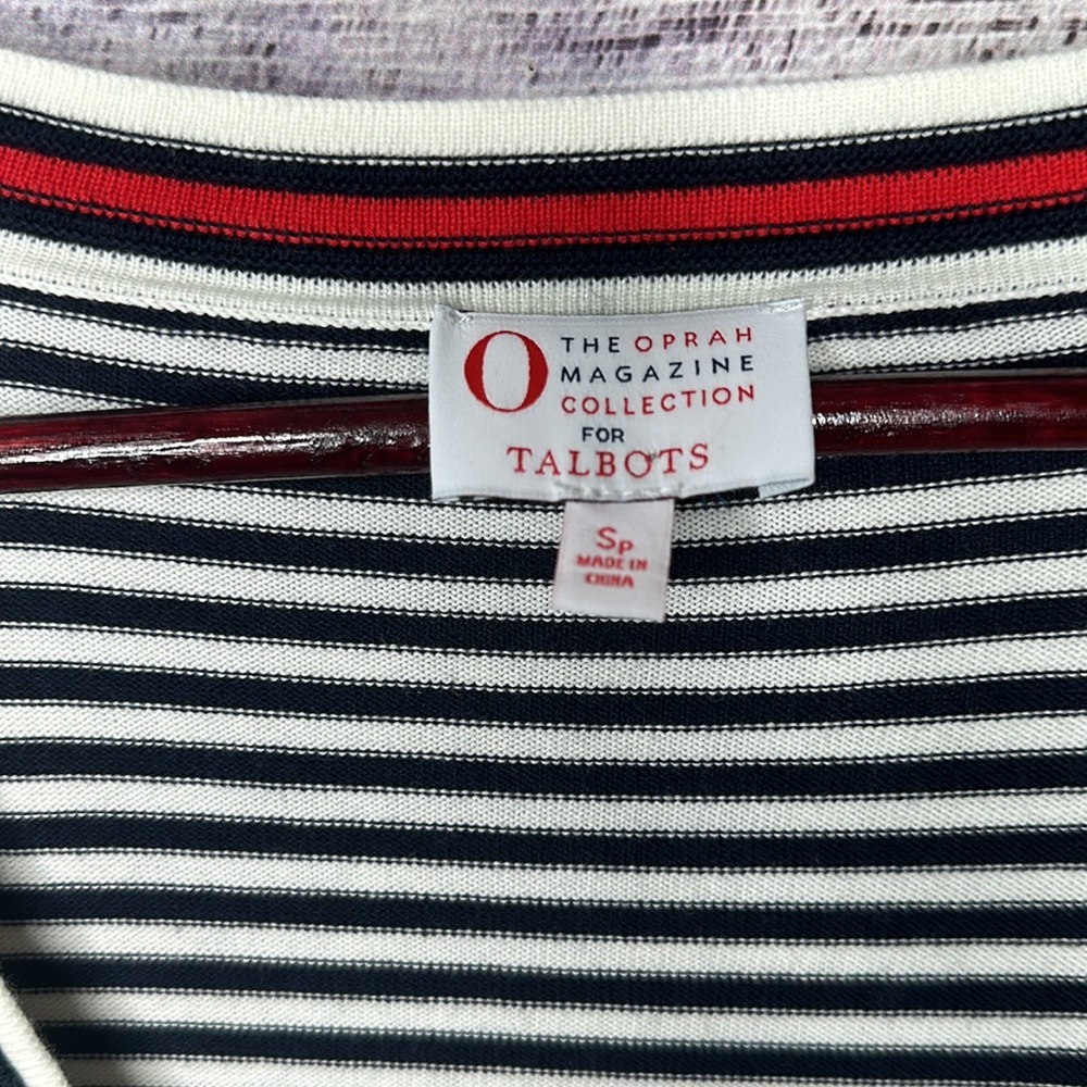 The Oprah Magazine for Talbots Stripe Cardigan Size S - Picture 5 of 8